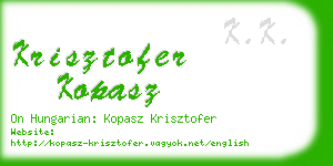 krisztofer kopasz business card